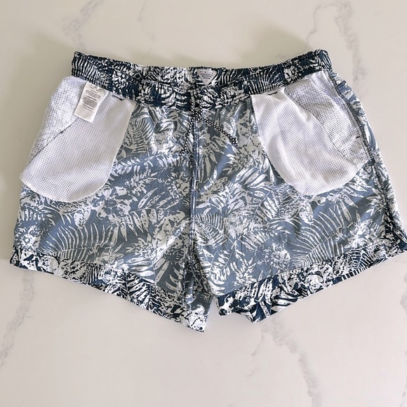 Men's Columbia PFG 5" Inseam Elastic Swim Trunks Blue White Floral Hawaiian XXL - Picture 11 of 11